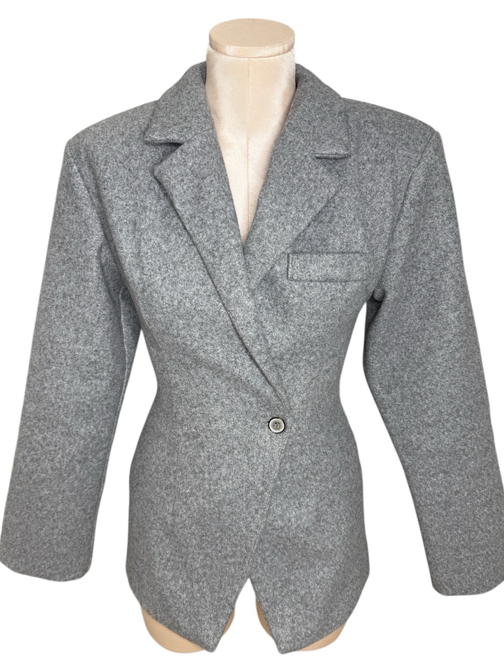 Grey cinched blazer